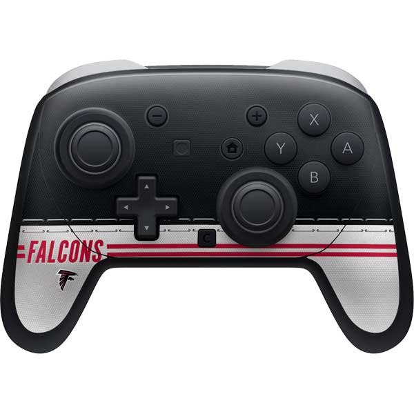 NFL Atlanta Falcons White Striped Nintendo Switch 2 (2025) Pro Controller Skin