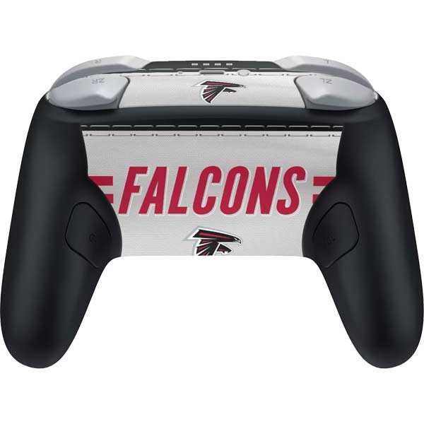 NFL Atlanta Falcons White Striped Nintendo Switch 2 (2025) Pro Controller Skin