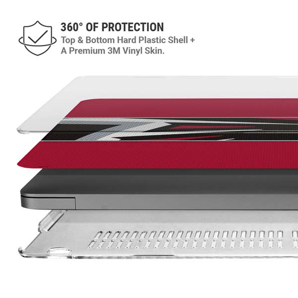 NFL Atlanta Falcons Zone Block MacBook Pro 14in (2021-24) Case plus Skin