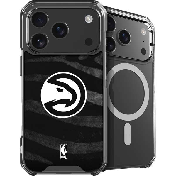 NBA Atlanta Hawks Black Animal Print iPhone 17 Pro MagSafe Case
