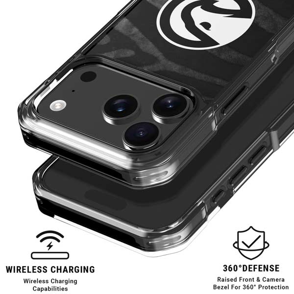 NBA Atlanta Hawks Black Animal Print iPhone 17 Pro MagSafe Case