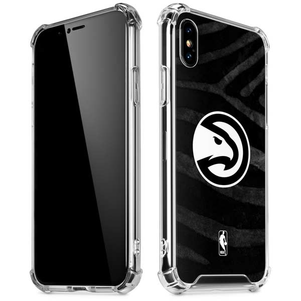 NBA Atlanta Hawks Black Animal Print iPhone X/XS Clear Case