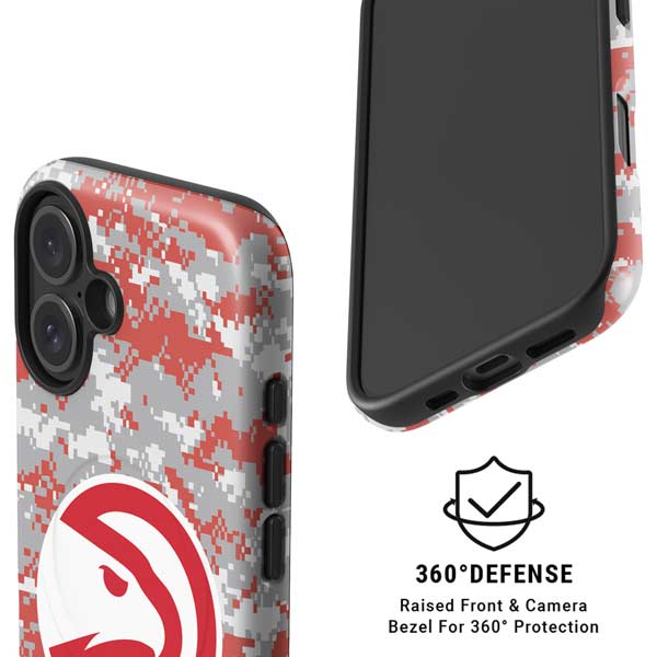 NBA Atlanta Hawks Digi Camo iPhone 16 Magsafe Impact Case