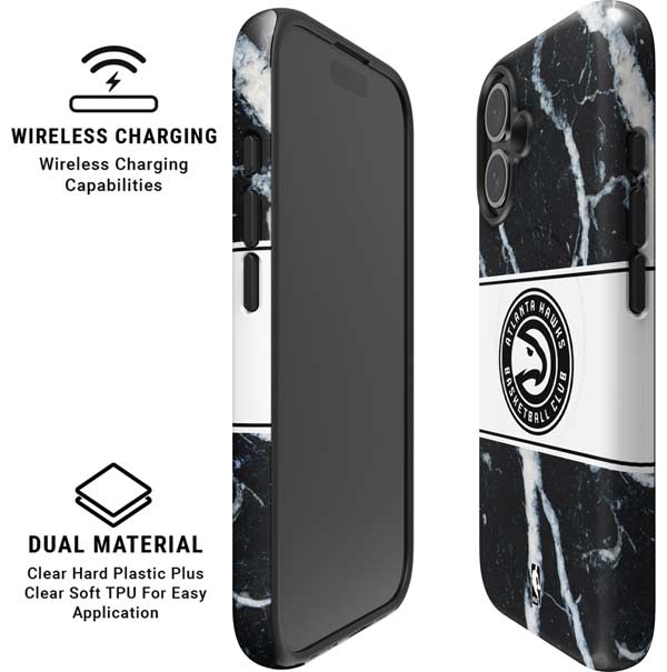 NBA Atlanta Hawks Marble iPhone 16 Magsafe Impact Case