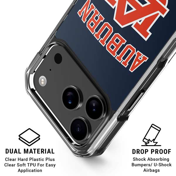 Auburn University AU iPhone 17 Pro Clear Case