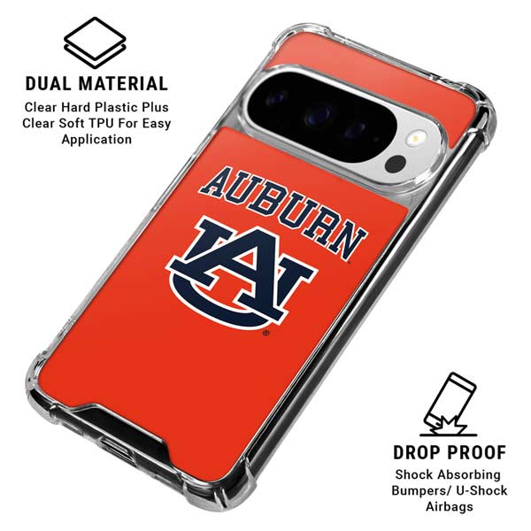 Auburn University AU Orange Google Pixel 10 Pro Clear Case