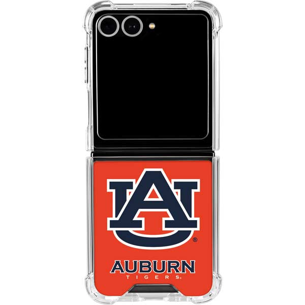 Auburn University Logo Orange Galaxy Z Flip7 Clear Case