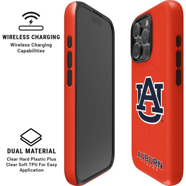 Auburn University Logo Orange iPhone 16 Pro Max Magsafe Impact Case