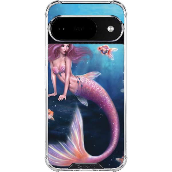 Aurelia Mermaid with Fish by Rachel Anderson Google Pixel 10 Clear Case