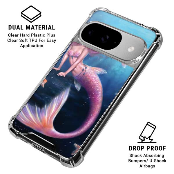 Aurelia Mermaid with Fish by Rachel Anderson Google Pixel 10 Clear Case