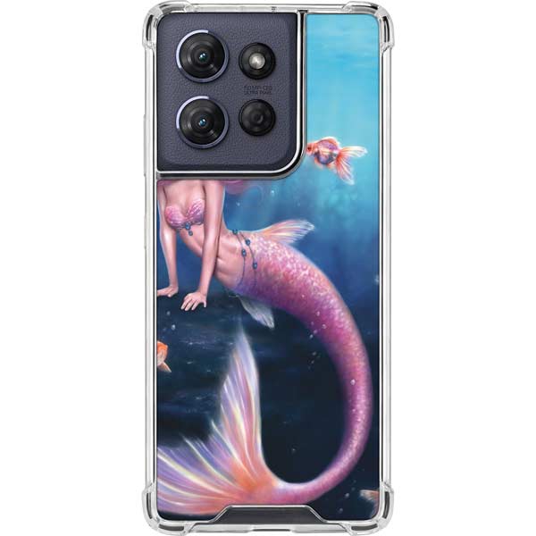 Aurelia Mermaid with Fish by Rachel Anderson Moto G 5G (2025) Clear Case