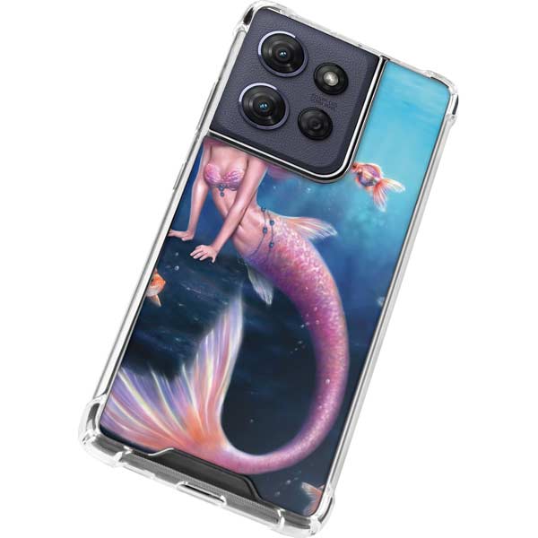 Aurelia Mermaid with Fish by Rachel Anderson Moto G 5G (2025) Clear Case