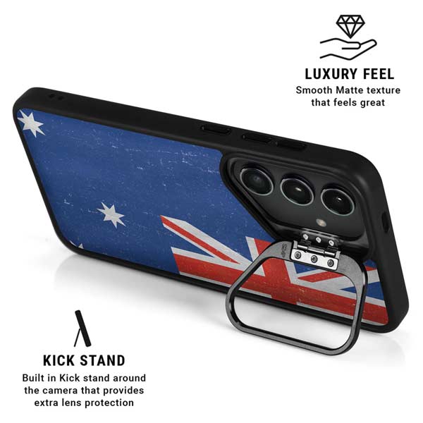 Australia Flag Distressed Galaxy S26 Plus Kickstand Case