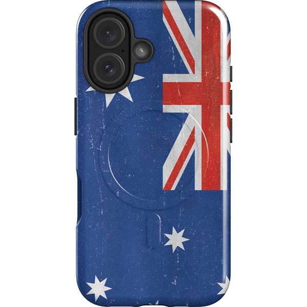 Australia Flag Distressed iPhone 16 Magsafe Impact Case