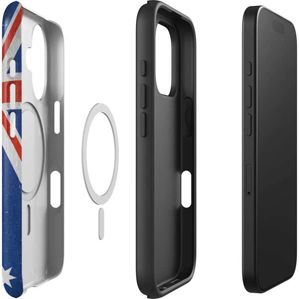Australia Flag Distressed iPhone 16 Magsafe Impact Case