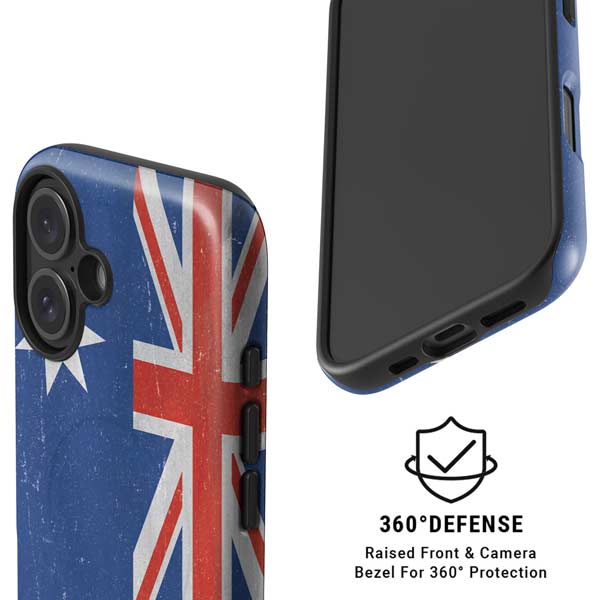 Australia Flag Distressed iPhone 16 Magsafe Impact Case