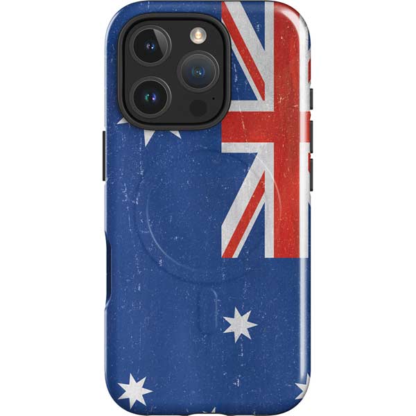 Australia Flag Distressed iPhone 16 Pro Max Magsafe Impact Case