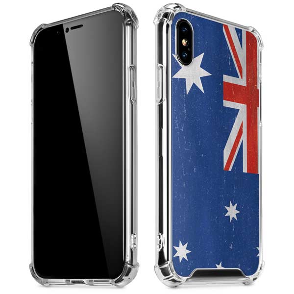 Australia Flag Distressed iPhone X/XS Clear Case