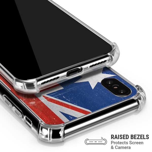 Australia Flag Distressed iPhone X/XS Clear Case