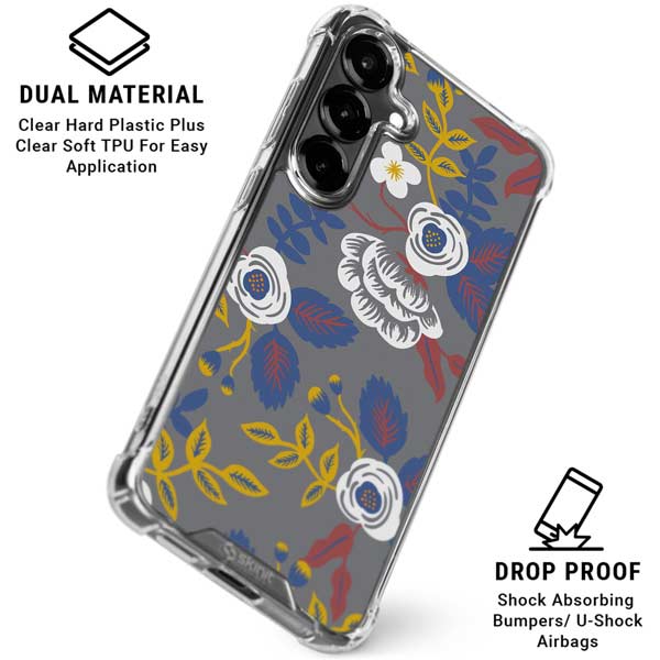 Autumn Grey Floral Galaxy S26 Clear Case