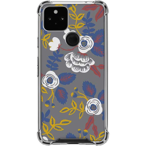 Autumn Grey Floral Pixel Cases