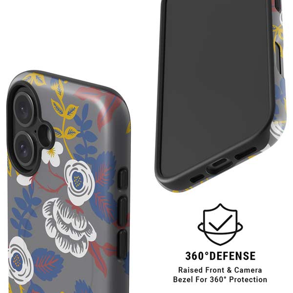 Autumn Grey Floral iPhone 16 Magsafe Impact Case
