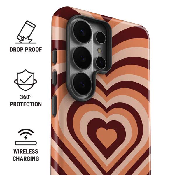 Autumn Heart Pattern Galaxy S26 Ultra Impact Case