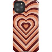 Autumn Heart Pattern iPhone Cases