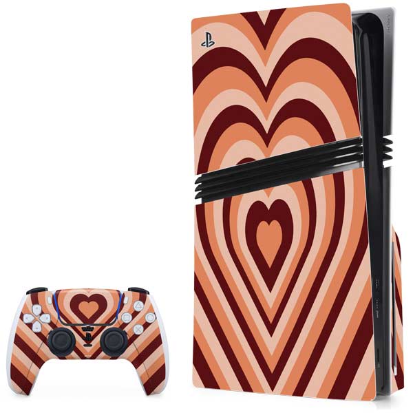 Autumn Heart Pattern PlayStation PS5 Skins