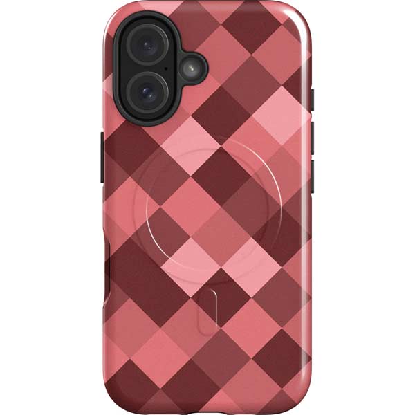 Autumn Red Geometric iPhone 16 Magsafe Impact Case