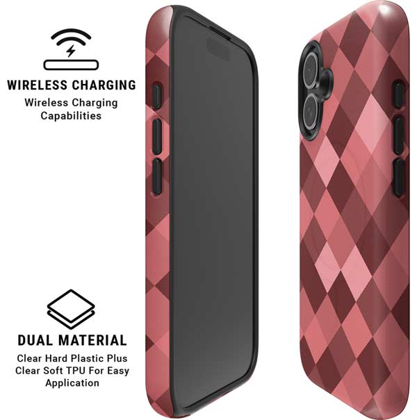 Autumn Red Geometric iPhone 16 Magsafe Impact Case