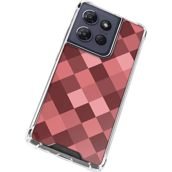 Autumn Red Geometric Moto G 5G (2025) Clear Case
