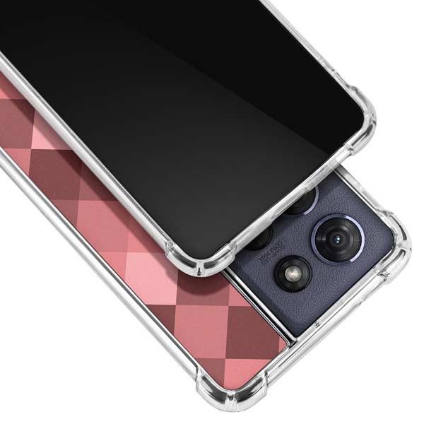 Autumn Red Geometric Moto G 5G (2025) Clear Case