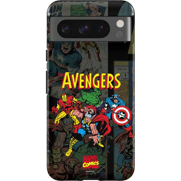 Marvel Classic Comics Avengers Assemble Google Pixel 8 Pro Impact Case