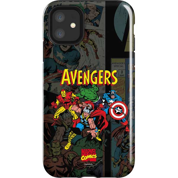 Marvel Classic Comics Avengers Assemble iPhone 11 Impact Case