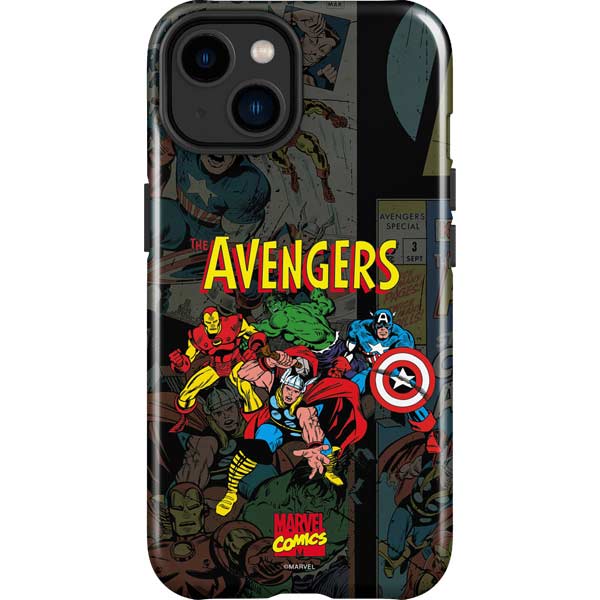 Marvel Classic Comics Avengers Assemble iPhone 14 Plus Impact Case