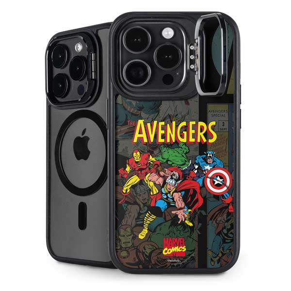 Marvel Classic Comics Avengers Assemble iPhone 14 Pro Kickstand Case