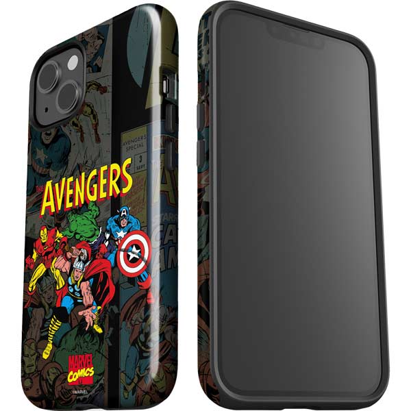 Marvel Classic Comics Avengers Assemble iPhone 15 Plus Impact Case