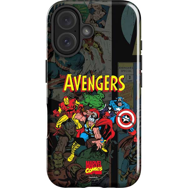 Marvel Classic Comics Avengers Assemble iPhone 16 Plus Impact Case