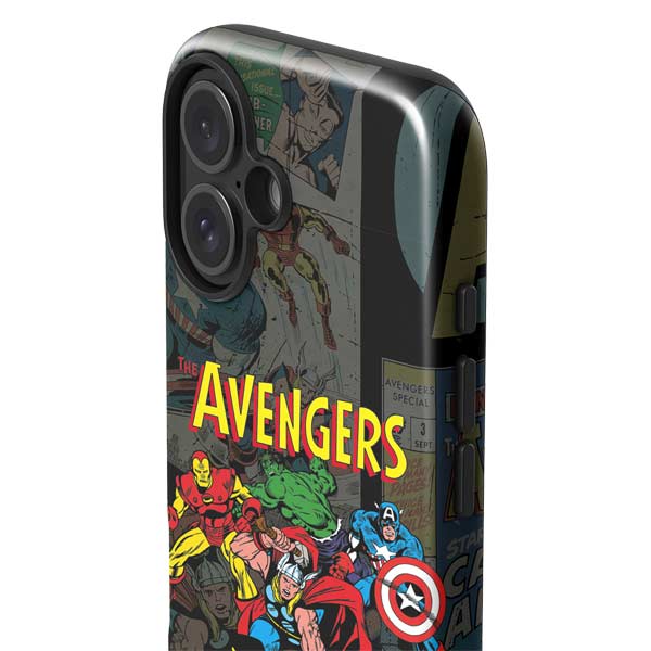 Marvel Classic Comics Avengers Assemble iPhone 16 Plus Impact Case