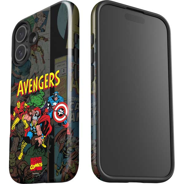 Marvel Classic Comics Avengers Assemble iPhone 16 Plus Impact Case