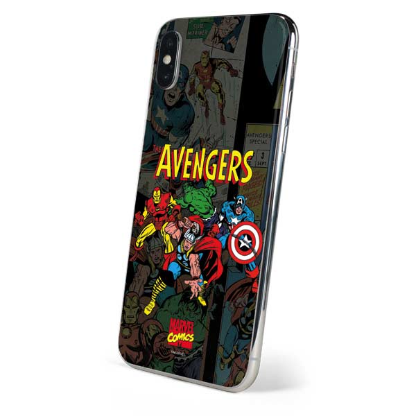 Marvel Classic Comics Avengers Assemble iPhone XS Max Skin