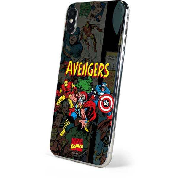 Marvel Classic Comics Avengers Assemble iPhone XS Skin