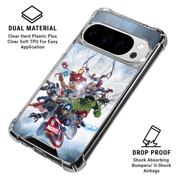 Marvel Avengers Assembled Google Pixel 10 Pro XL Clear Case