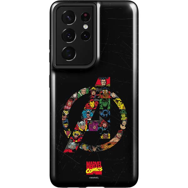 Marvel Classic Comics Avengers Logo Galaxy S21 Ultra 5G Pro Case