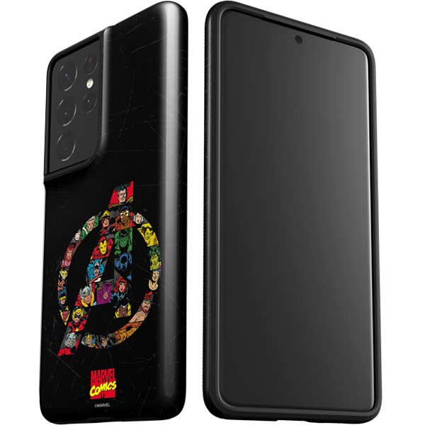 Marvel Classic Comics Avengers Logo Galaxy S21 Ultra 5G Pro Case