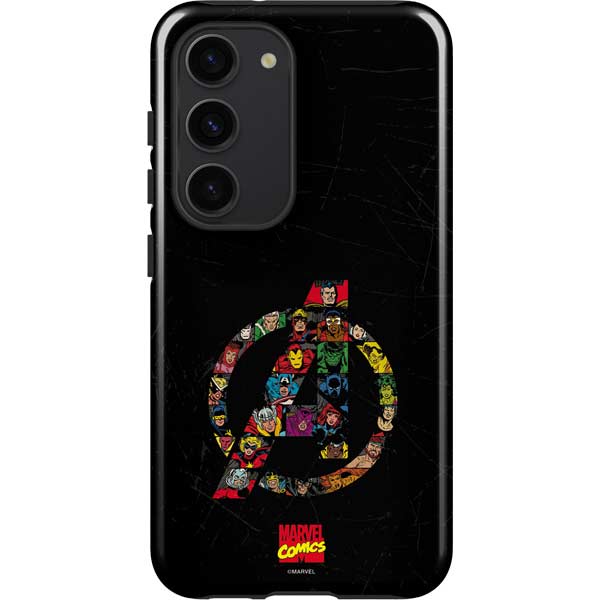 Marvel Classic Comics Avengers Logo Galaxy S23 Pro Case