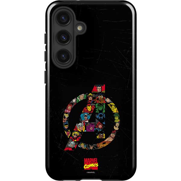 Marvel Classic Comics Avengers Logo Galaxy S24 Plus Impact Case
