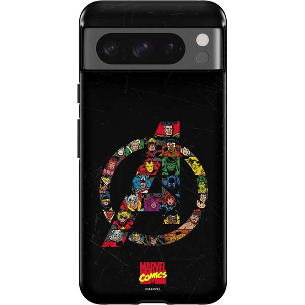 Marvel Classic Comics Avengers Logo Google Pixel 8 Pro Impact Case