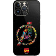 Marvel Classic Comics Avengers Logo iPhone 15 Pro Skin